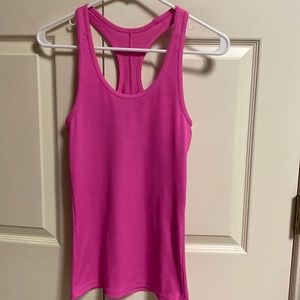 Pink Ribbed Uber Armour Workout Tank